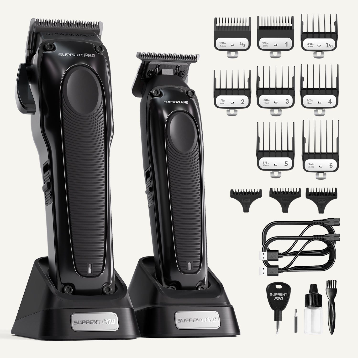 The Black Onyx Professional Clipper and Trimmer Set - HC756BX
