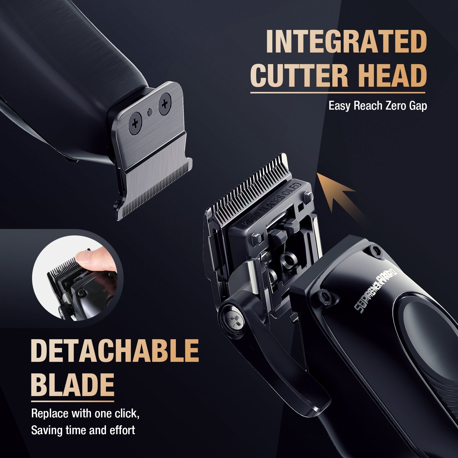The Black Onyx Professional Clipper and Trimmer Set - HC756BX