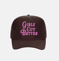 Girls Cut Better Trucker - Brown/Pink